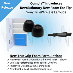 Comply Foam NEW TrueGrip‚Ñ¢ Premium Ear Tips for Sony True Wireless Earbuds