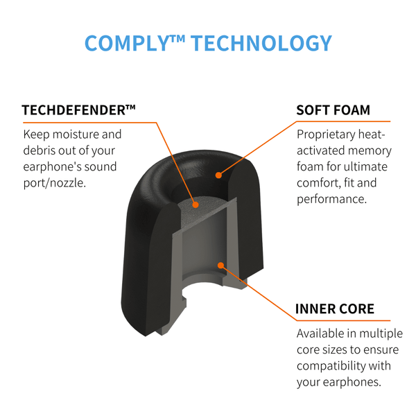 Comply™ 100 Series Foam Replacement Ear Tips - Comply Foam